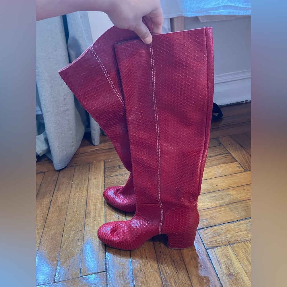Rachel Comey Red calf-High Women's Boots